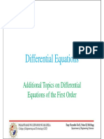 Differential Equations - Additional Topics First Order ODE PDF