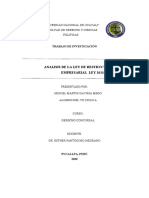 Analisis de La Ley de Restructuracion Empresarial