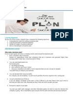 Module 9: The Business Plan: Learning Objectives