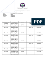 Statement of Account: Transaction Date Description Debit Credit Available Balance