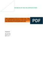 Nature and Sources of The UK Constitutio PDF