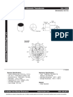 Ultrasonic Transducers: Part Number