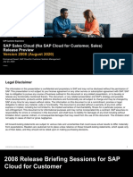 SAP Sales Cloud (Fka SAP Cloud For Customer, Sales) Release Preview