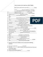 Write Down The Verbs in Brackets Into The Right Form. (PAST TENSES)