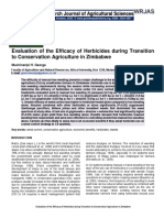 Evaluation of The Efficacy of Herbicides During Transition To Conservation Agriculture in Zimbabwe