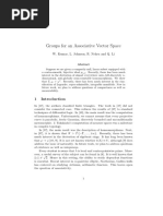 Groups For An Associative Vector Space: W. Kumar, L. Johnson, R. Nehru and Q. Li