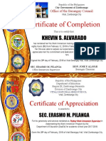 Certificate of Completion: Khevin S. Alvarado