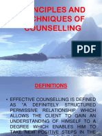 Principles and Techniques of Counselling