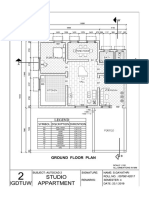 Studio Appartment Igdtuw: Ground Floor Plan