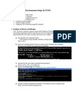 Environment Setup For FTPS: 1. Creation of Server Certificate