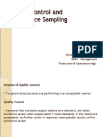 Quality Control and Acceptance Sampling