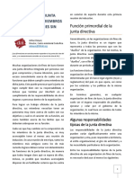 Funciones de La Junta Directiva en Organizaciones Sin Fines de Lucro