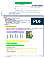 Expresamos La Estimación Del Tiempo: Sesion de Aprendizaje