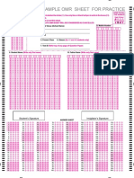 Sample Omr Sheet For Practice: 1. L-SAT Roll No. 3. Test Venue (School Name) 2. Test Code 8. Mobile Number