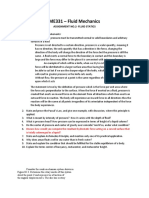 ME331 - Fluid Mechanics: Assignment No.2-Fluid Statics