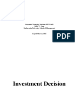 Corporate Financing Decision (MFIN 641) Mba V Term Kathmandu University School of Management