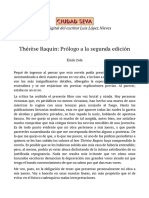 Thérèse Raquin - Prólogo A La Segunda Edición - Émile Zola - Ciudad Seva - Luis López Nieves