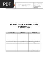 P-SSO-012 - Equipos de Protección V1