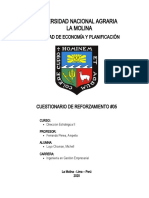 Cuestionario de Reforzamiento #5 - Dirección Estratégica Ii