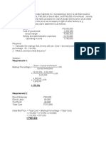 Requirement 1:: Sales Cost of Goods Sold) Cost of Goods Sold X 100 X 100 X 100