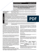 Preliminary Phytochemical Tests, Physicochemical Parameters and Anti Bacterial Activity of Artocarpus Heterophyllus