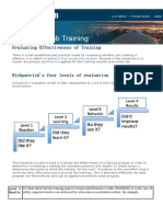 Kirkpatricks Four Levels of Evaluation