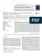 Remediation of Textile Effluents by Membrane Based Treatment Techniques A State of The Art Review