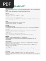 Unit 8: Vocabulary: Anesthesiologist