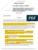 Association of International Shipping Lines, Inc. vs. Secretary of Finance, GR No. 222239 Dated January 15, 2020 PDF