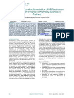 Impact of Effective Implementation of HR Practices On Employee Performance in Pharmacy Business in Thailand