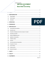 Method Statement Base Slab Concreting: Page 1 of 8