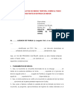 87.modelo de Solicitud de Medida Temporal Sobre El Fondo Consistente en Entrega de Menor