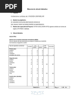 Memoria Cálculo Hidráulico PDF