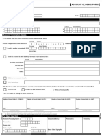 SCB Account Closing Form