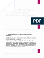 Determinación de La Obligación Tributaria Aduanera