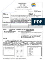 Hmpe 2: Front Office Operation: Overview of The Hotel Industry & Front Office Organization