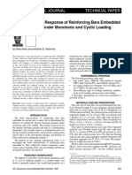 Bond Stress-Slip Response of Reinforcing Bars Embedded in FRC Matrices Under Monotonic and Cyclic Loading