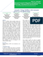 Servo Controlled Automatic Voltage Stabilizer With Automatic High & Low Cut-Off Provision