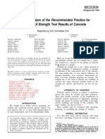 214.3R - 88simplified Version of The Recommended Practice For Evaluation of Strength Test Results of Concrete PDF