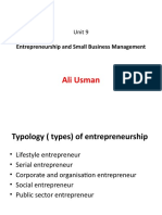 Ali Usman: Entrepreneurship and Small Business Management