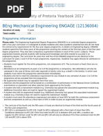 Beng Mechanical Engineering Engage (12136004) : University of Pretoria Yearbook 2017