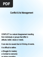 Conflict & Its Management