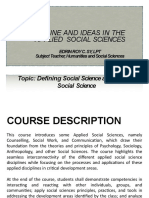 Discipline and Ideas in The Applied Social Sciences