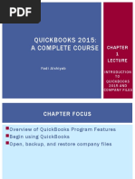 QB 2015 CH 1 Lecture - Introduction To QuickBooks and Company Files