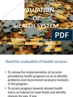 Evaluation of Health System MMT