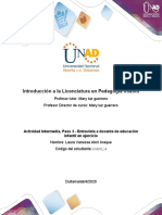 Formato 3 - Formato para La Elaboración de La Entrevista A Un Docente de Educación Infantil en Ejercicio