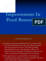 Improvement in Food Resources