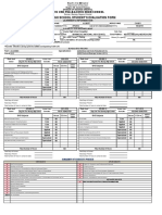 Senior High School Student'S Evaluation Form