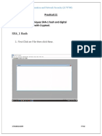 SHA - 1 Hash: Practical:11 AIM: - Perform Techniques SHA-1 Hash and Digital Signature Algorithm With Cryptool