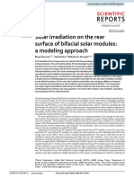 Solar Irradiation On The Rear Surface of Bifacial Solar Modules A Modeling Approach2020scientific ReportsOpen Access